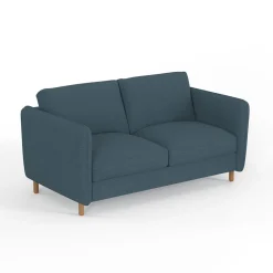 Canapé convertible 2 places Gustave - Tissu Texturé - Crown Moutarde