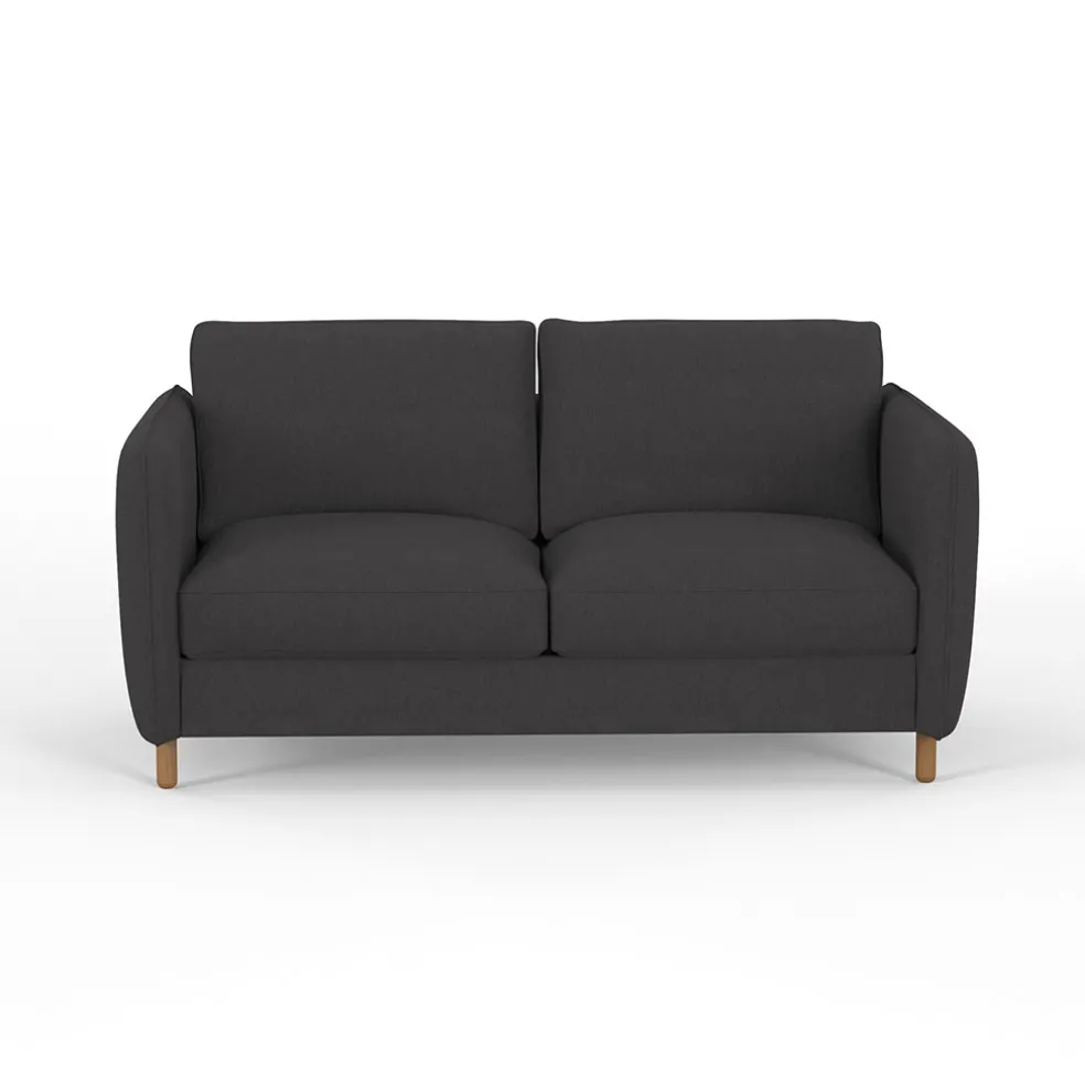 Canapé convertible 2 places Bultex Gustave - Tissu - Enjoy Anthracite