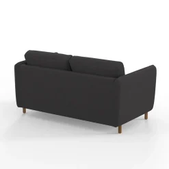 Canapé convertible 2 places Bultex Gustave - Tissu - Enjoy Anthracite