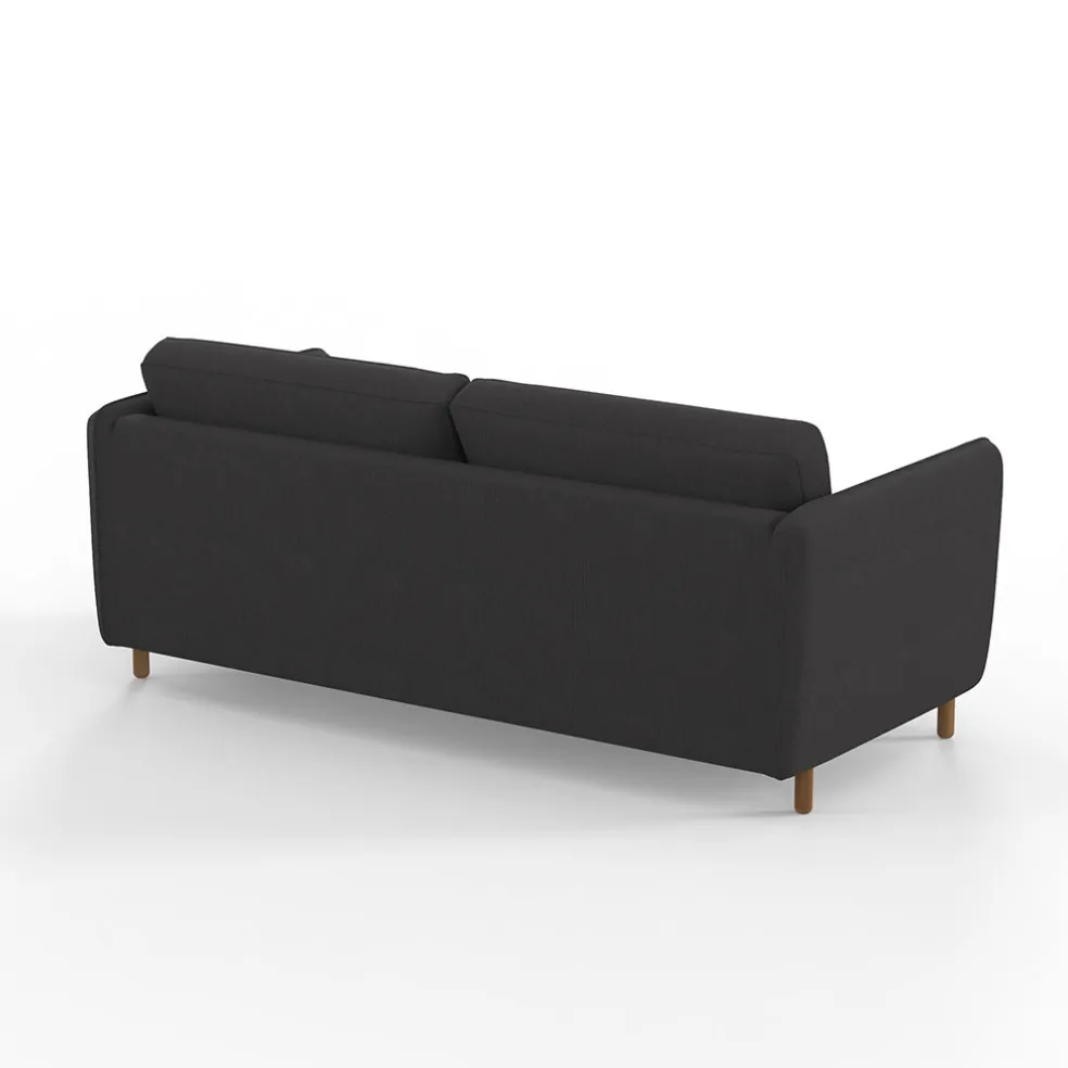 Canapé convertible 2 places Bultex Gustave - Tissu - Enjoy Anthracite