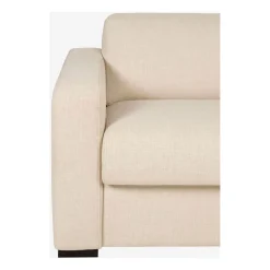 Canapé convertible 28kg 2 places en tissu lenny crème - Porto