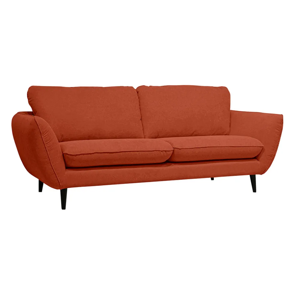 Canapé fixe 2 places AXEL - Effet Velours - Seven Anthracite