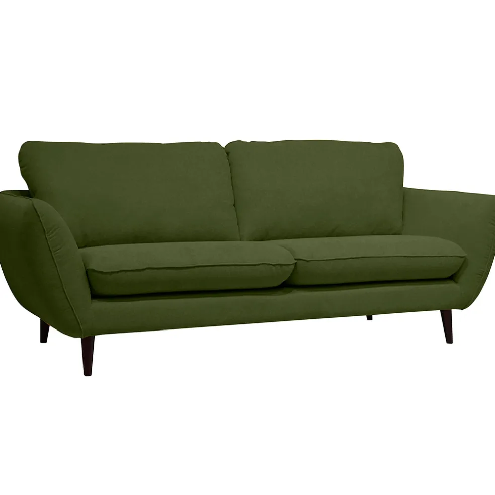 Canapé fixe 2 places AXEL - Effet Velours - Seven Anthracite