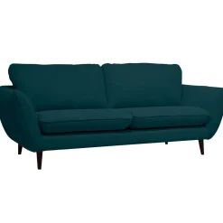 Canapé fixe 2 places AXEL - Effet Velours - Seven Anthracite