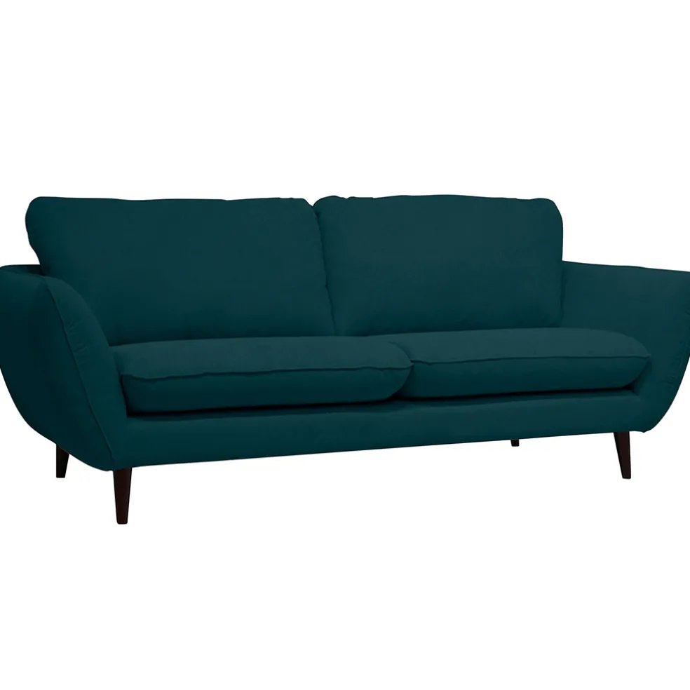 Canapé fixe 2 places AXEL - Effet Velours - Seven Anthracite