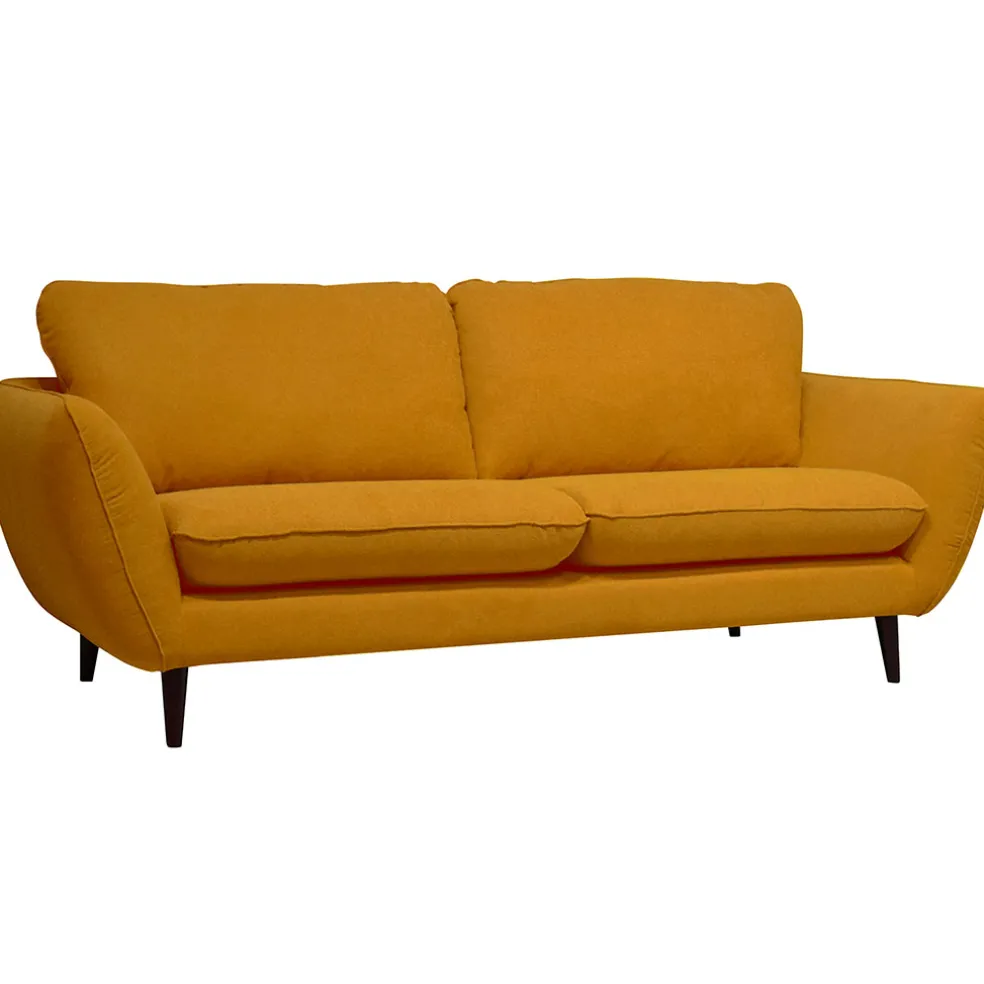 Canapé fixe 2 places AXEL - Effet Velours - Seven Anthracite