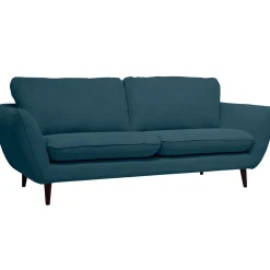 Canapé fixe 2 places AXEL - Tissu Texturé - Crown Black