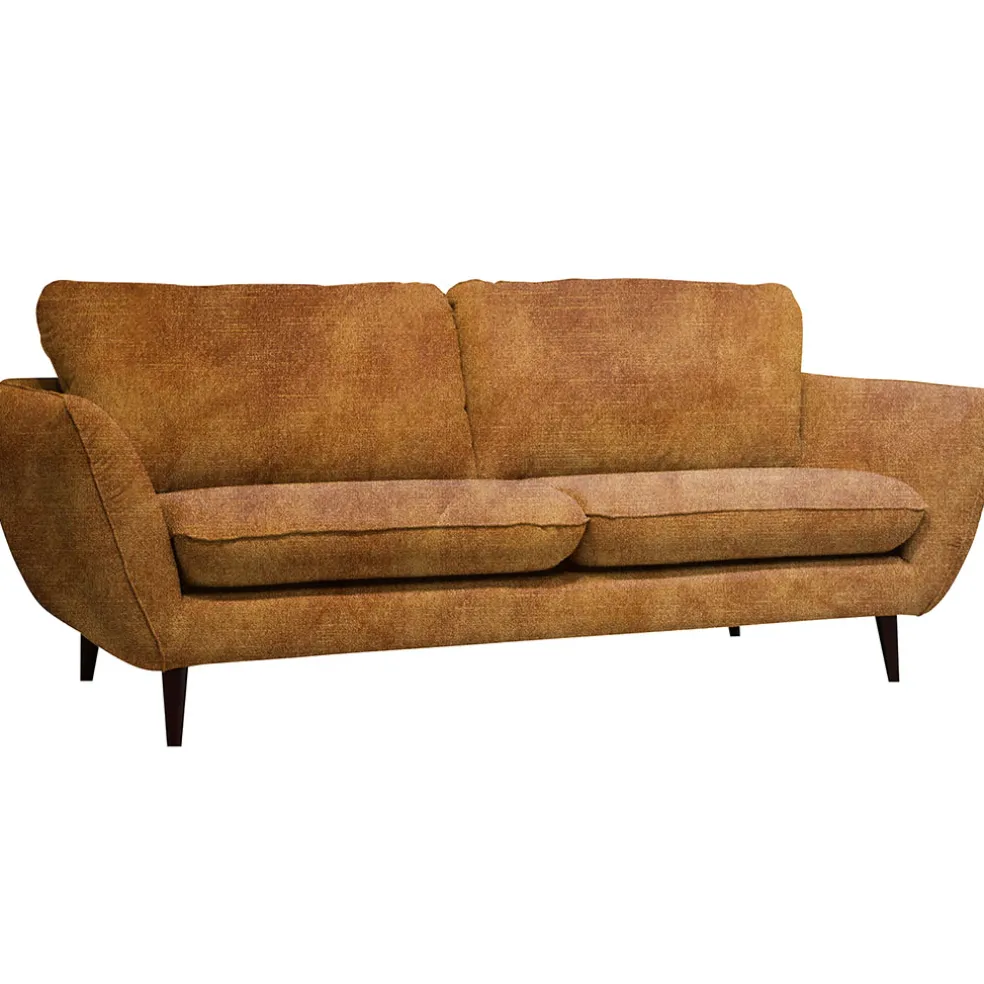 Canapé fixe 3 places Axel - Velours Vintage - Adore Anthracite