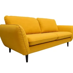 Canapé fixe 3 places Axel - Velours Vintage - Adore Anthracite