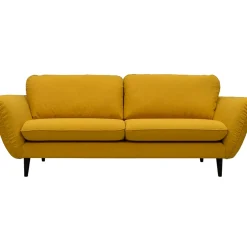 Canapé fixe 3 places Axel - Velours Texturé - Dany Ecru