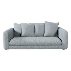 Canapé fixe 3 places Basile - Effet Velours Côtelé - Fjord Écru