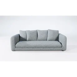 Canapé fixe 3 places Basile - Effet Velours Côtelé - Fjord Écru