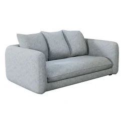 Canapé fixe 3 places Basile - Effet Velours Côtelé - Fjord Écru