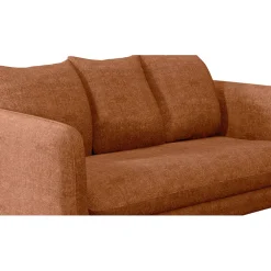 Canapé fixe 3 places Basile - Velours Texturé - Perfect Harmony Écureuil