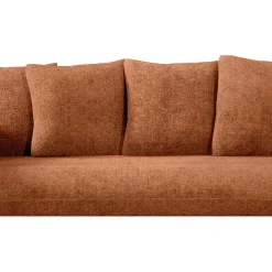 Canapé fixe 3 places Basile - Velours Texturé - Perfect Harmony Écureuil