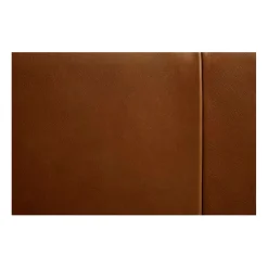 Canapé fixe 3 places en cuir vintage cognac - Montino