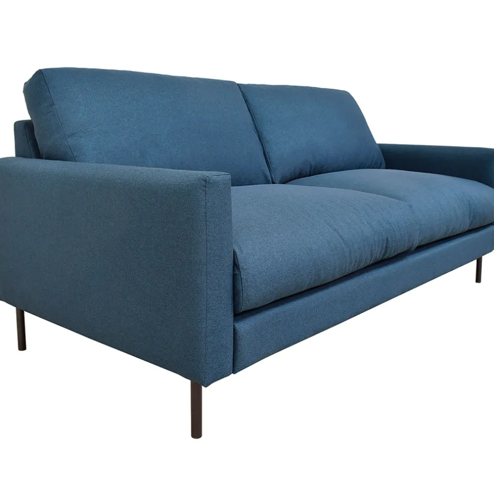 Canapé fixe 3 places Gaspard - Velours Vintage - Adore Anthracite