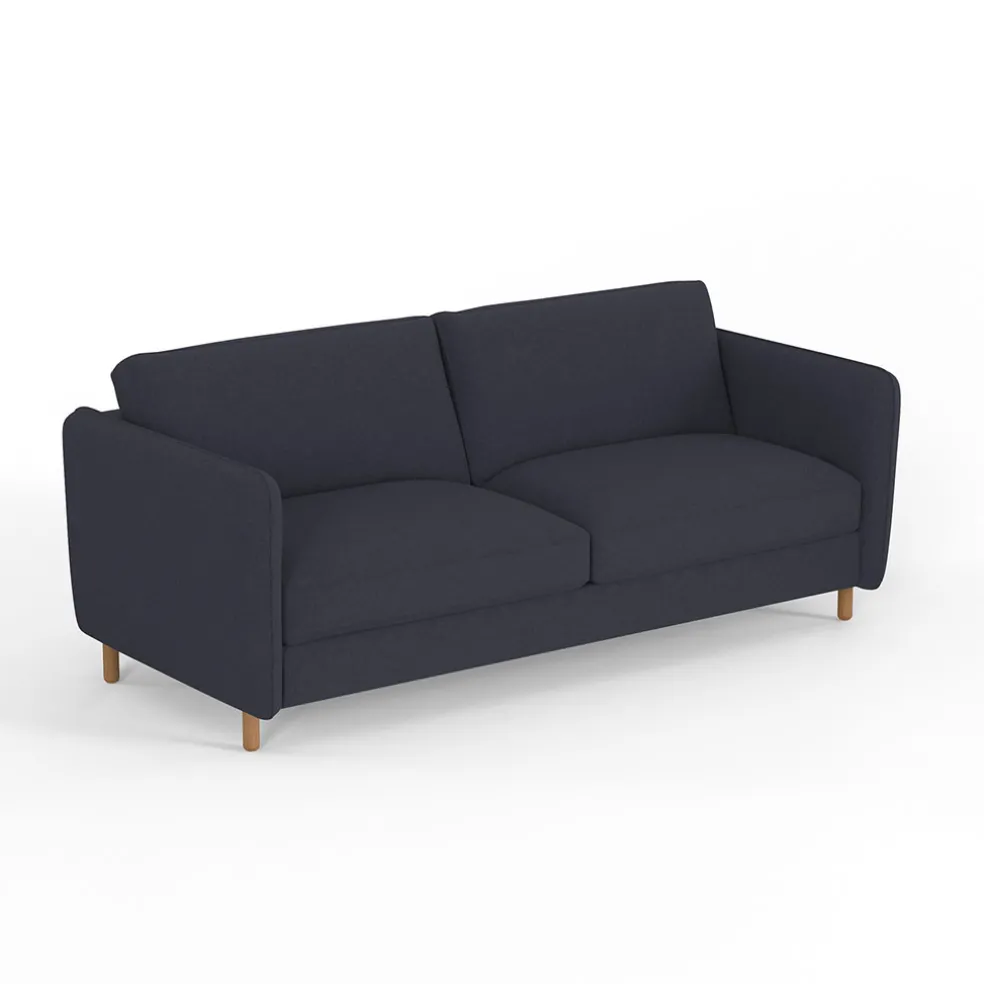 Canapé fixe 4 places Gustave - Velours Texturé - Dany Ecru