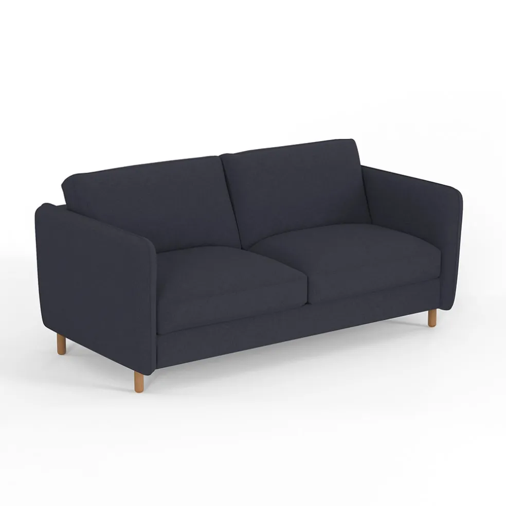 Canapé fixe 4 places Gustave - Velours Texturé - Dany Ecru