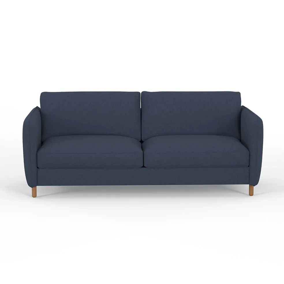 Canapé fixe 4 places Gustave - Velours Texturé - Dany Ecru