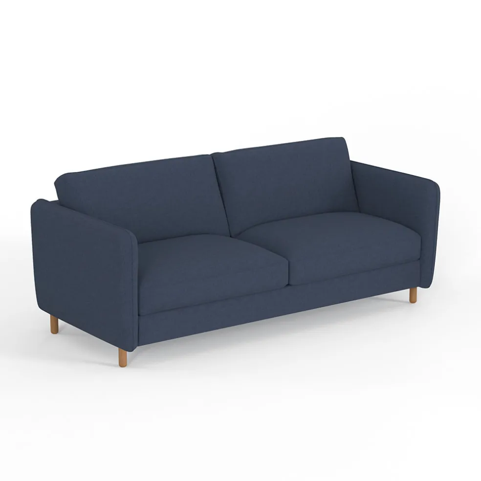 Canapé fixe 4 places Gustave - Velours Texturé - Dany Ecru