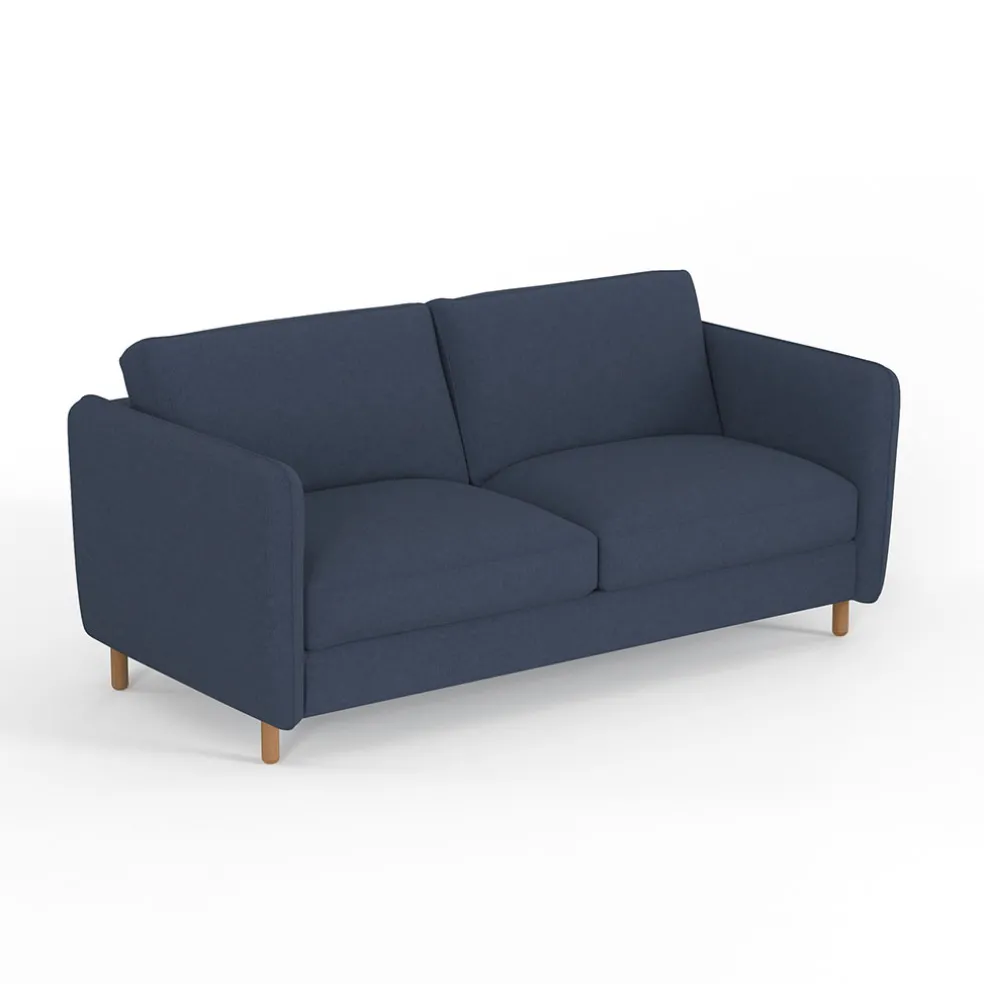 Canapé fixe 4 places Gustave - Velours Texturé - Dany Ecru