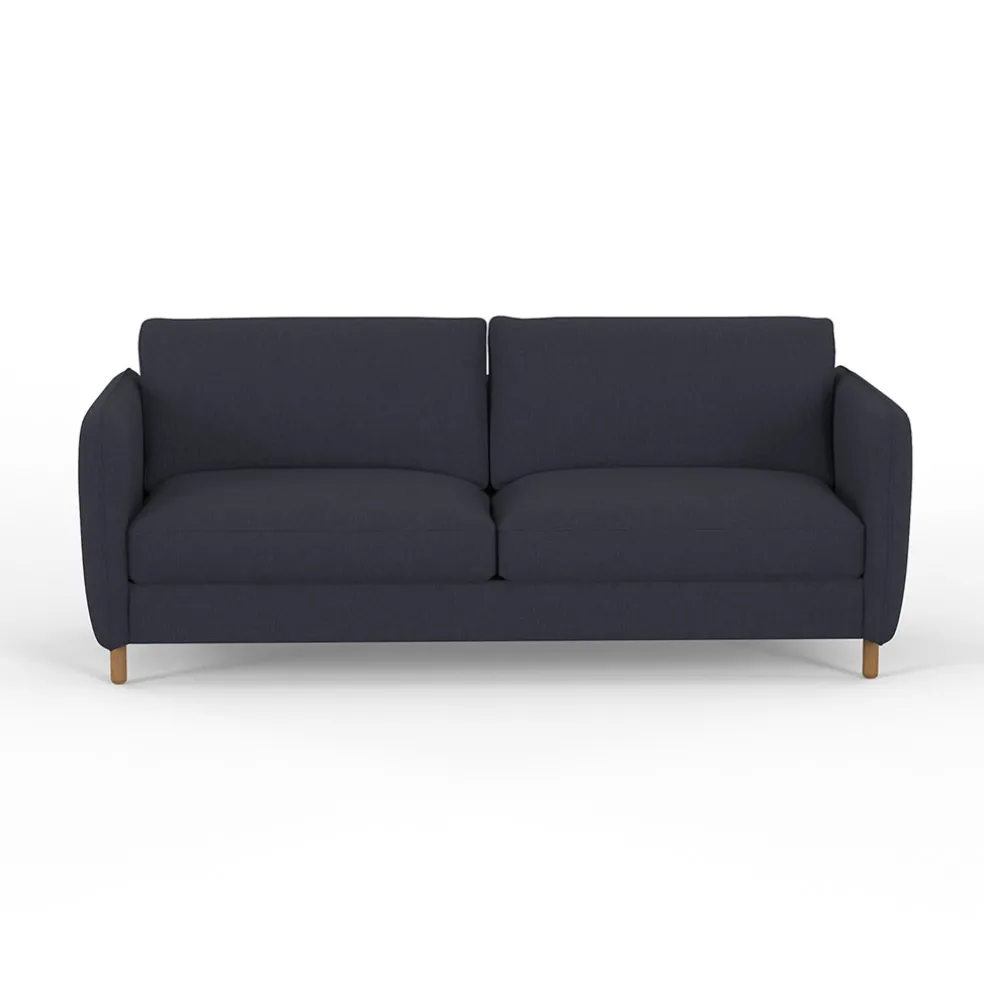 Canapé fixe 4 places Gustave - Velours Texturé - Dany Ecru