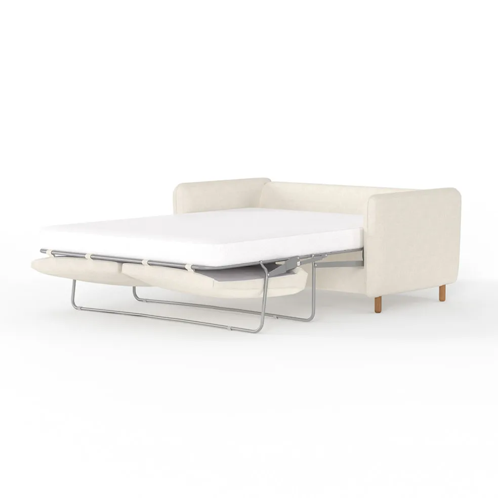 Canapé fixe 4 places Gustave - Velours Texturé - Dany Ecru