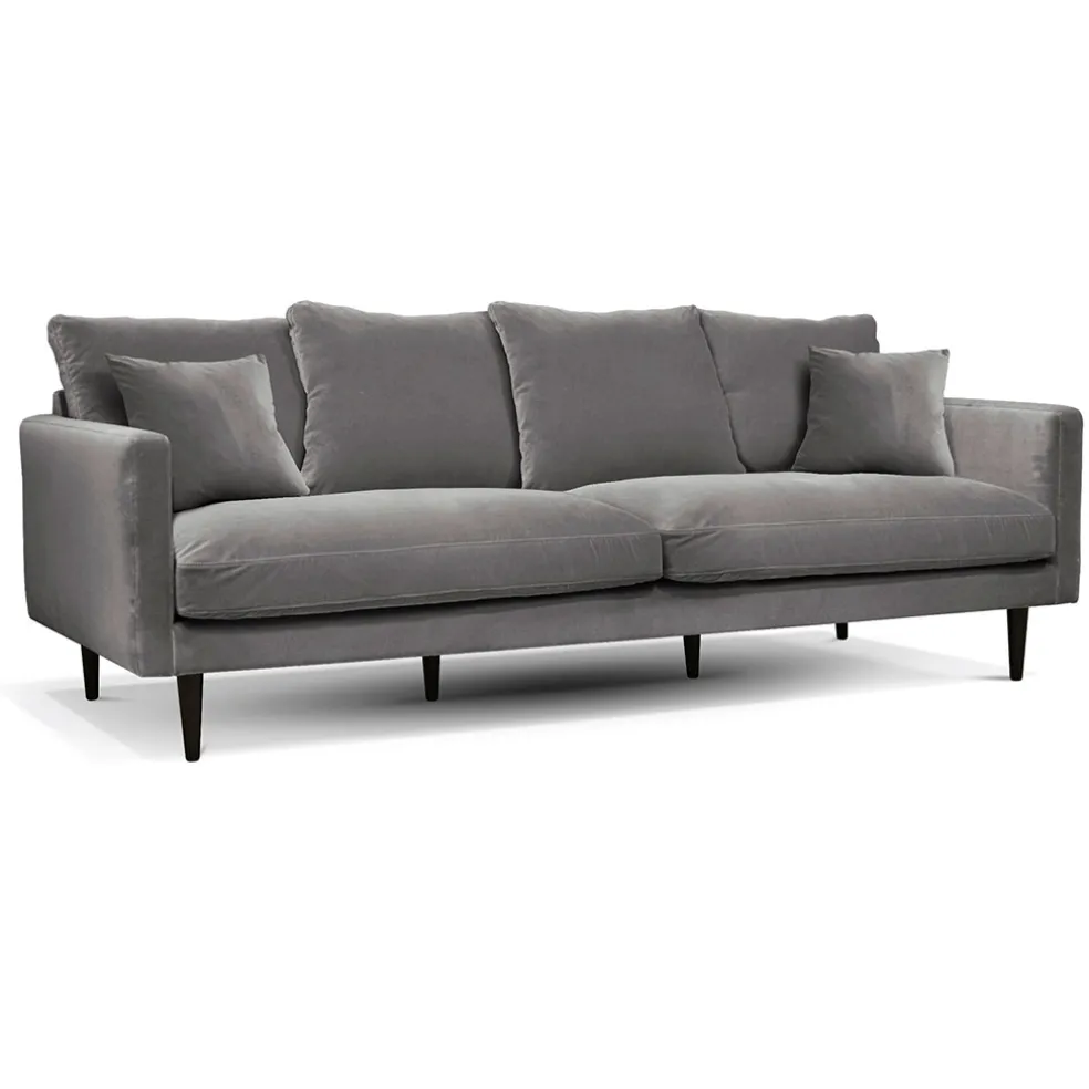 Canapé fixe 4 places Marius - Velours Vintage - Adore Gold