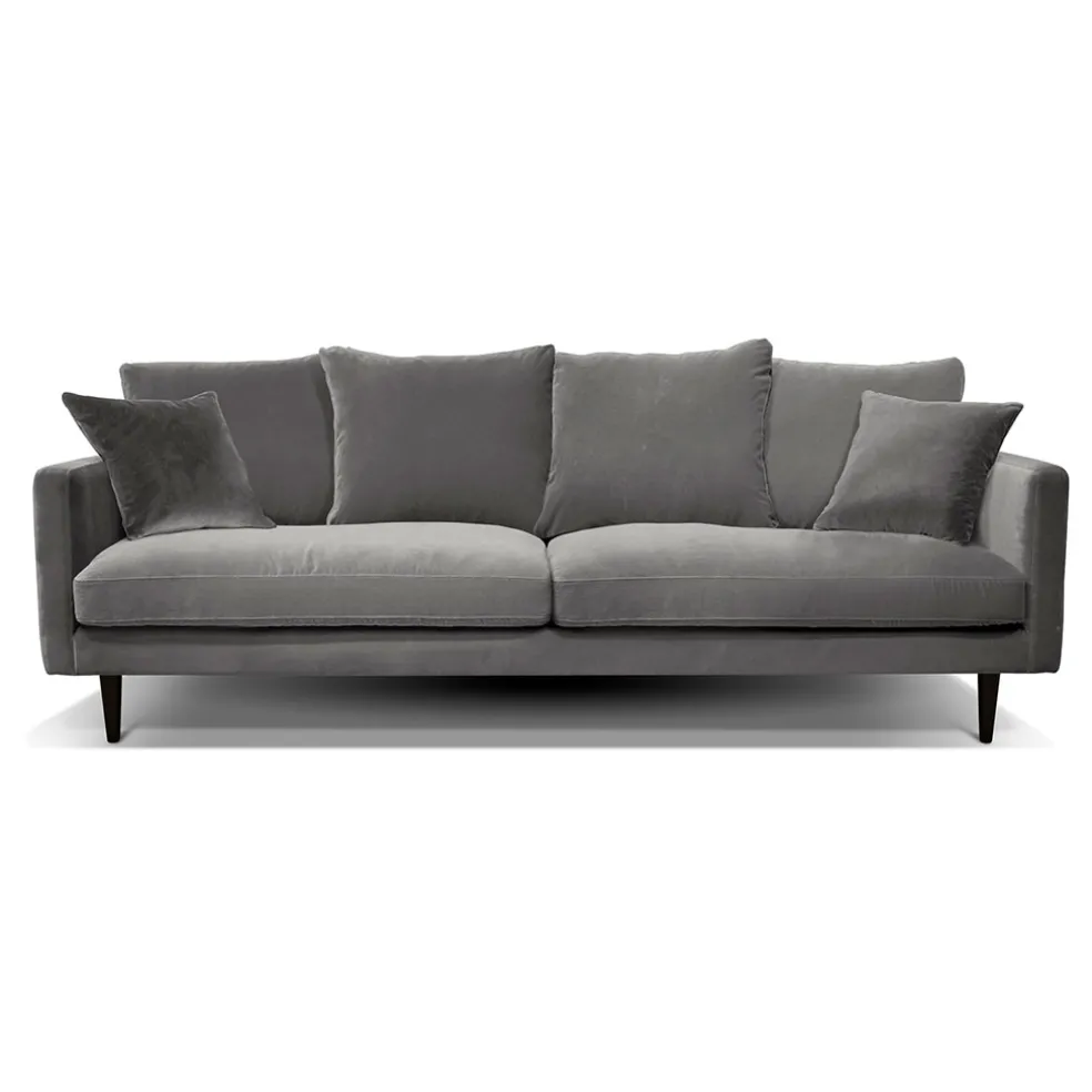 Canapé fixe 4 places Marius - Velours Vintage - Adore Gold