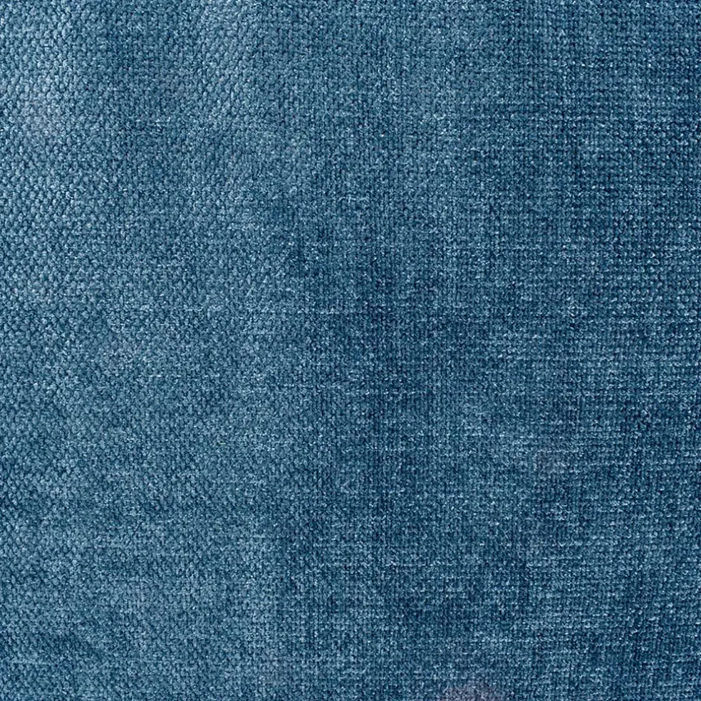 Canapé modulable 4 places bleu grisé avec pouf - Auguste