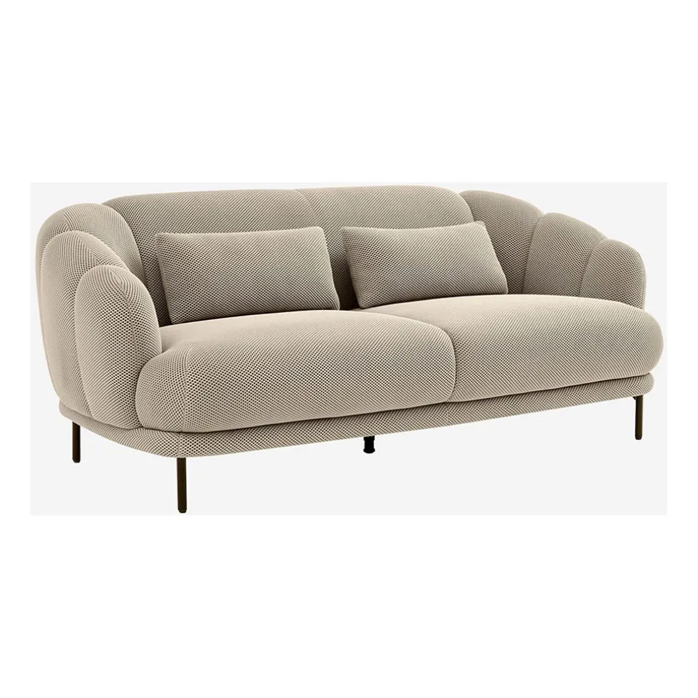 Canape 3 places en tissu 3d sable - Paraty