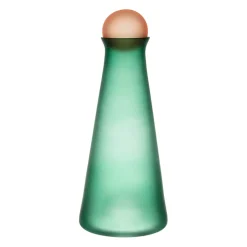 Carafe en cristallin vert et corail givré 1l - Adria