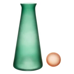 Carafe en cristallin vert et corail givré 1l - Adria