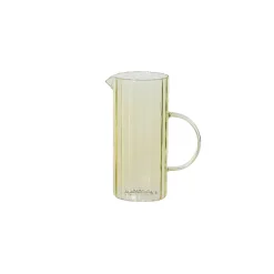 Carafe en verre transparent vert