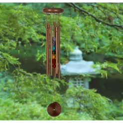 Carillon à vent 7 chakras argenté h44cm