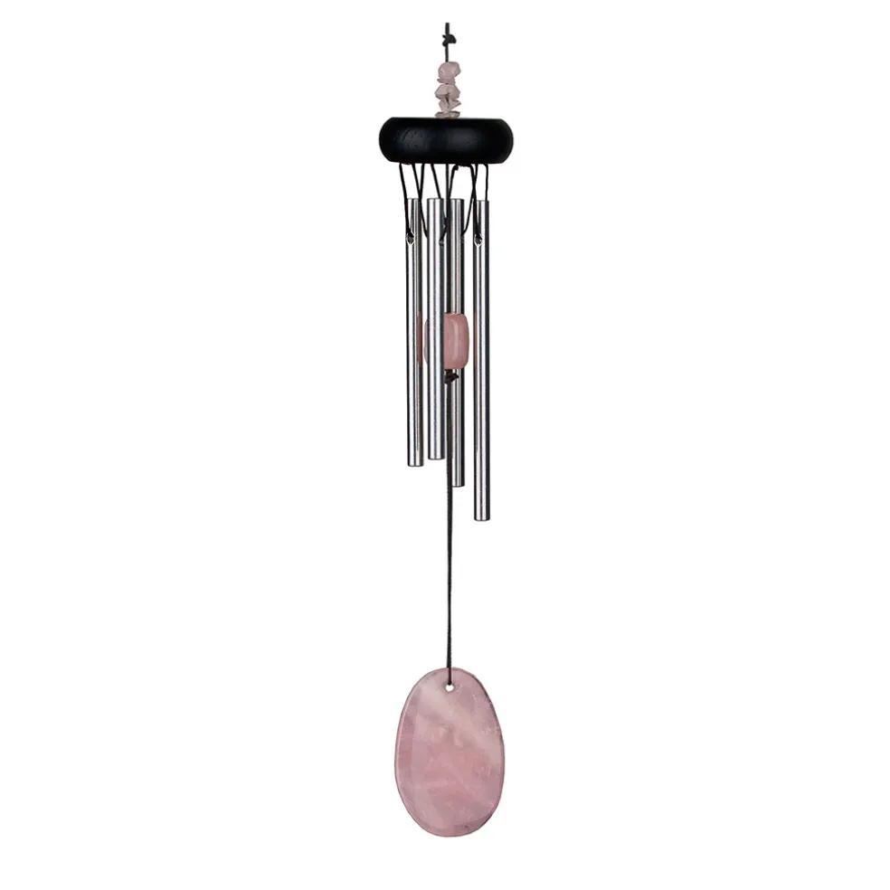 Carillon à vent quartz rose h29cm