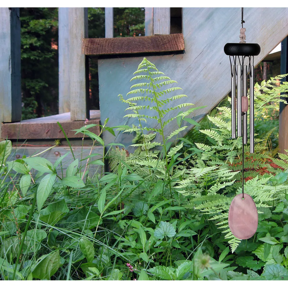 Carillon à vent quartz rose h29cm