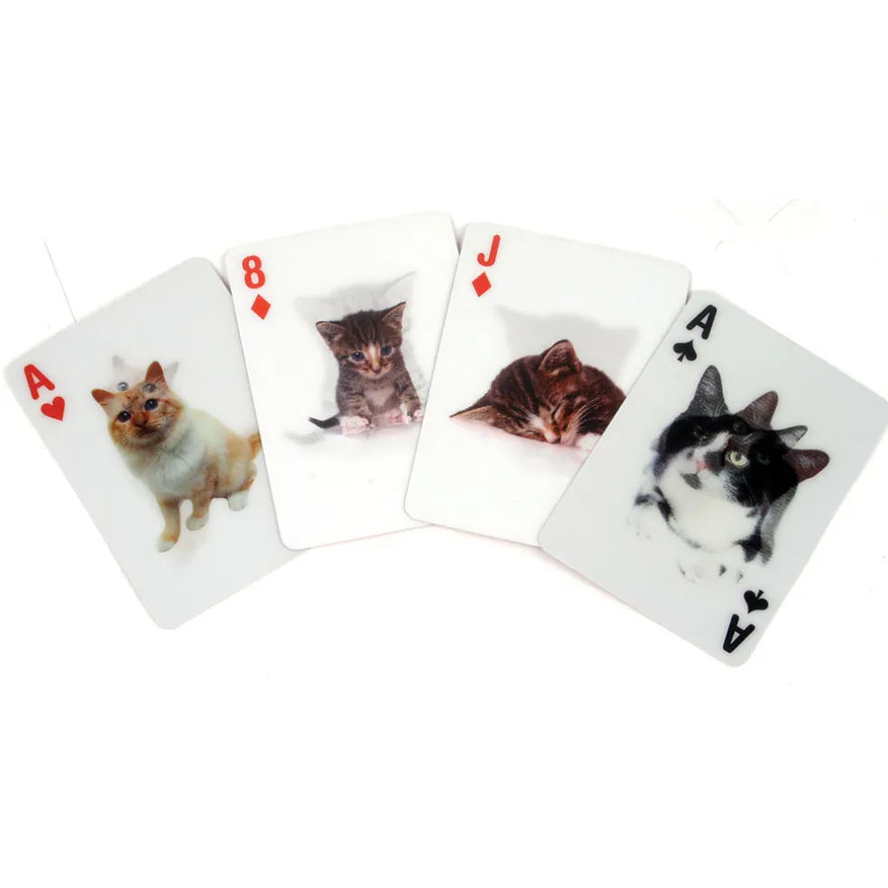 Cartes à jouer chats 3d