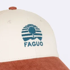 Casquette brique et écru taille unique