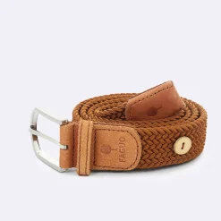 Ceinture tressée camel taille unique