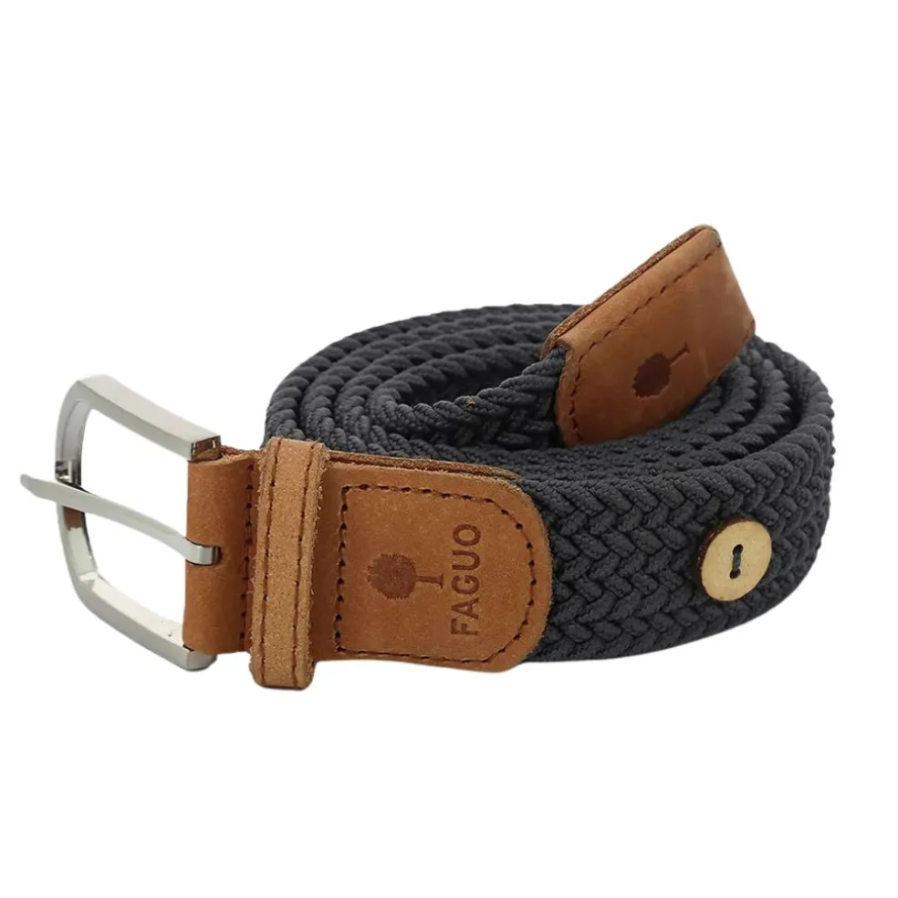 Ceinture tressée gris taille unique