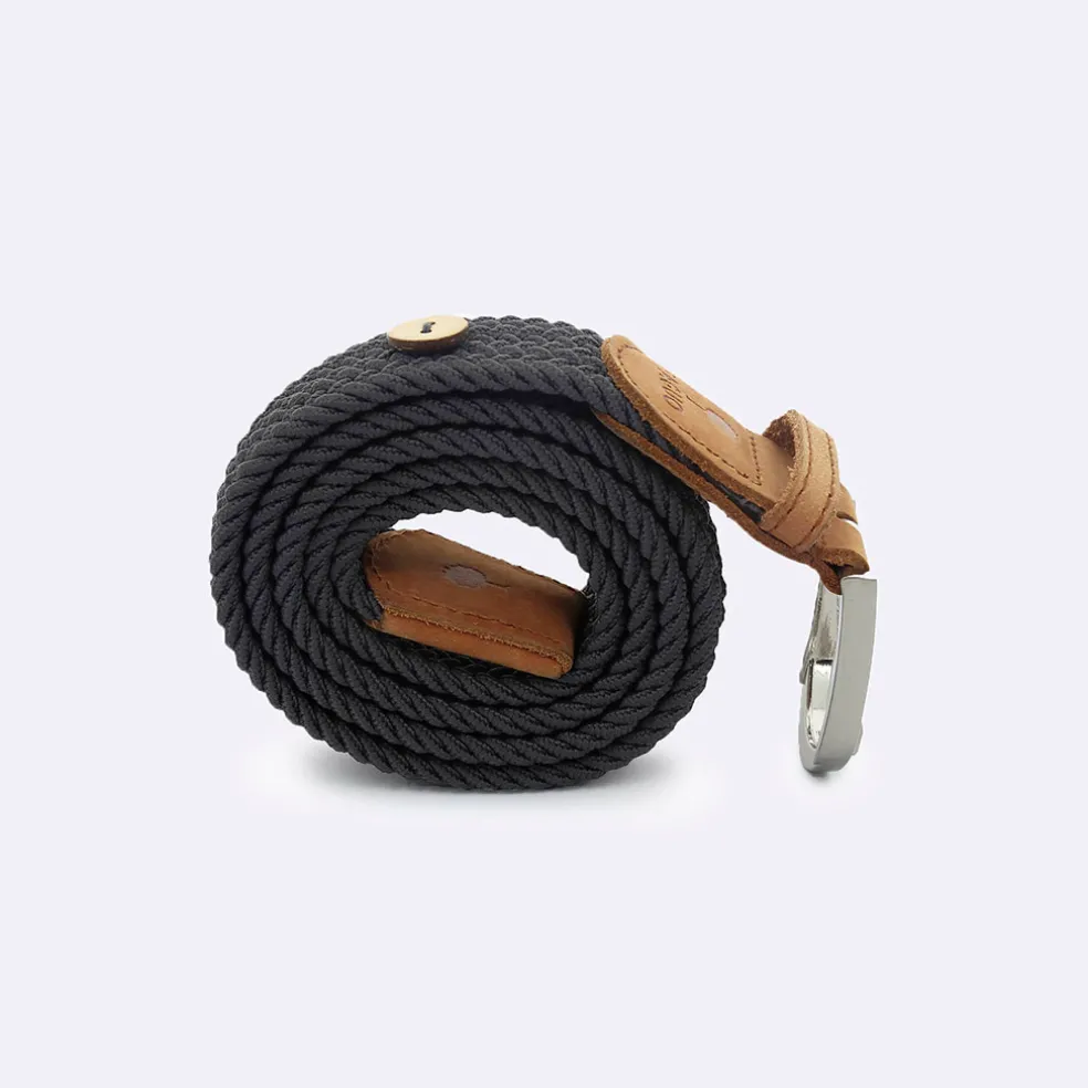 Ceinture tressée gris taille unique