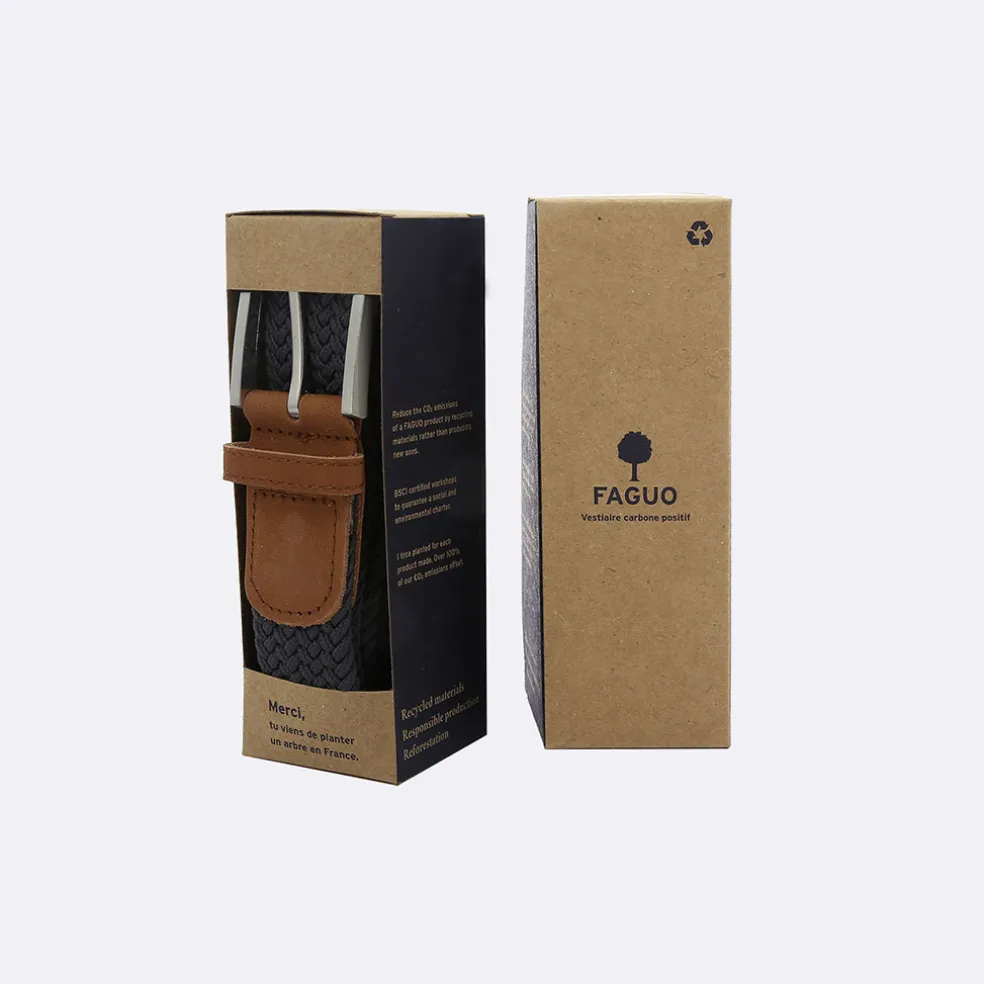 Ceinture tressée gris taille unique