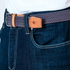Ceinture tressée gris taille unique