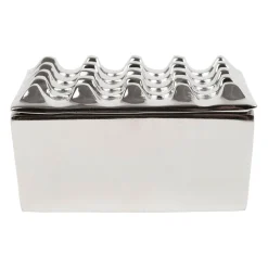 Cendrier en aluminium argenté d13cm - Riva