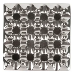 Cendrier en aluminium argenté d13cm - Riva