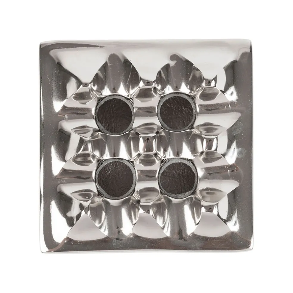 Cendrier en aluminium argenté d9cm - Riva