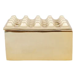 Cendrier en aluminium doré d13cm - Riva