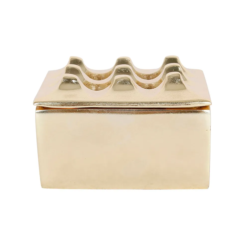 Cendrier en aluminium doré d9cm - Riva